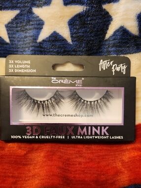 The Crème Shop After Party 3D Faux Mink Lashes - Black. After Party.